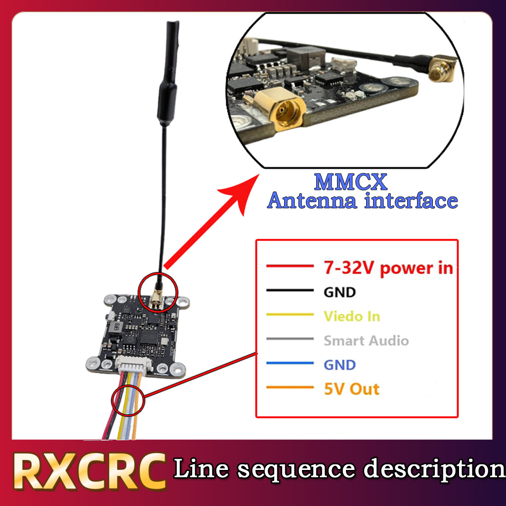 RXCRC 5.8G Module 48CH 1.6W VT - Fpv Drone Receiver ulasan dan harga